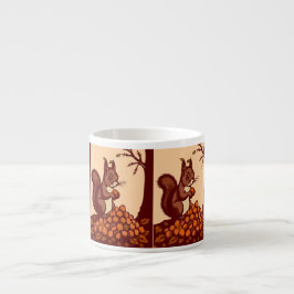 Herbstliches Eichhörnchen Espresso Tasse