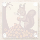 🐿️ Herbstliches Eichhörnchen Glasuntersetzer (Rückseite)