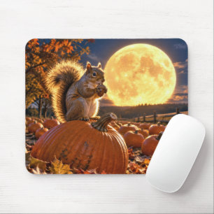 Herbstliches Eichhörnchen mit Eichel und Ernte Mon Mousepad