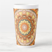 Herbstliches elegantes Mandala-Design im Boho-Stil Milchtasse (Vorderseite)