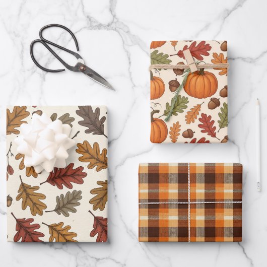 Herbstliches Erntedankfest Geschenkpapier Set (Vorderseite)