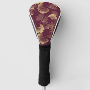 Herbstliches Gold-Ginkgo-Blattmuster Golf Headcover