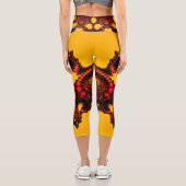 Herbstliches Herz Capri Leggings (Rückseite)