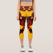Herbstliches Herz Capri Leggings (Vorderseite)