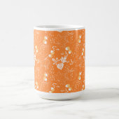 Herbstliches Kürbis- und Blattmuster Kaffeetasse (Mittel)