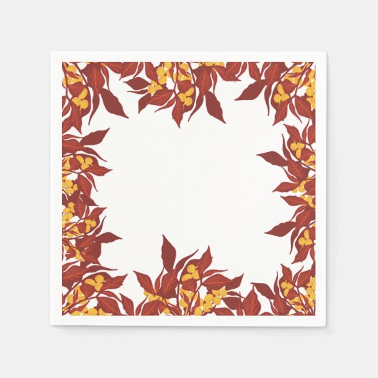 Herbstliches Papier Serviette (Vorderseite)