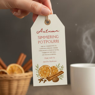 Herbstliches simmerndes Potpourri Geschenkanhänger