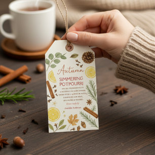 Herbstliches simmerndes Potpourri Geschenkanhänger