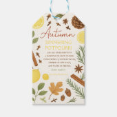 Herbstliches simmerndes Potpourri Geschenkanhänger (Vorderseite)