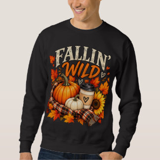 Herbstliches Wildkürbis-Fall Design | Herbst Grafi Sweatshirt