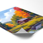 Herbstliches Zuhause am See Cottage Poster (Ecke)