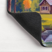 Herbstliches Zuhause Seecottage Mousepad (Ecke)