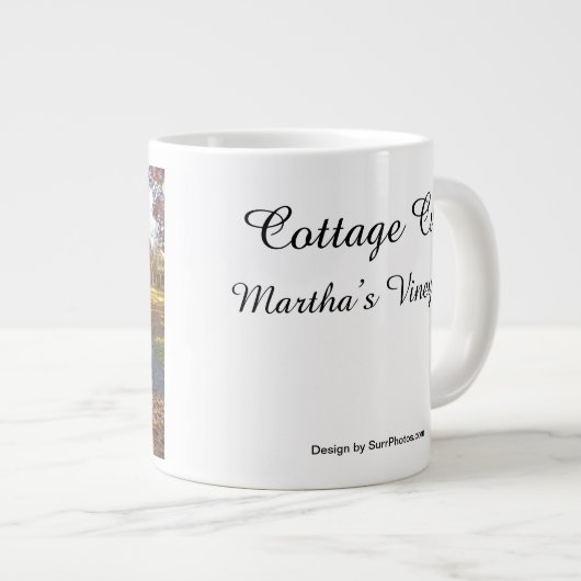 Herbstlichter auf der Hütte - Martha's Vineyard Jumbo-Tasse (Vorderseite Rechts)