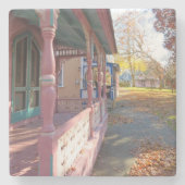 Herbstlichter auf der Hütte - Martha's Vineyard Steinuntersetzer (Vorderseite)