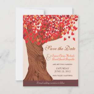Herbstliebe Romantische Eiche Save the Date