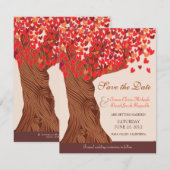 Herbstliebe Romantische Eiche Termin merken Save The Date (Vorne/Hinten)