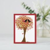 Herbstliebenvögel Postkarte (Stehend Vorderseite)