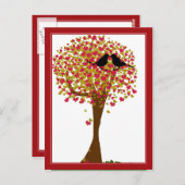 Herbstliebenvögel Postkarte (Vorne/Hinten)