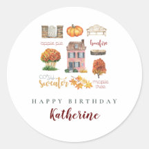Herbstlieblingsstücke Whimsical Rustic Geburtstags