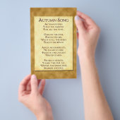 Herbstlied Erntedicht Flyer (Handgriff)