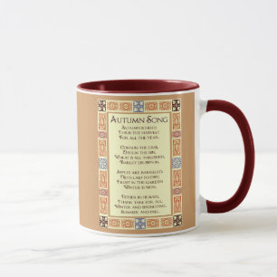 Herbstlied Thanksgiving-Gedicht Tasse