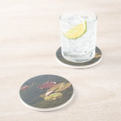 Herbstlilypads Sandstein Untersetzer (Seite)