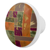 Herbstluxus | Geometrisches Gold Jewel Tone Marmor Keramikknauf (Rechts)