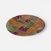 Herbstluxus | Geometrisches Gold Jewel Tone Marmor Pappteller (Schrägansicht)