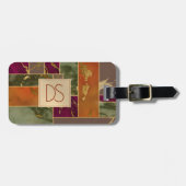 Herbstluxus | Jewel Tone Gold Geometric Marble Gepäckanhänger (Vorderseite horizontal)