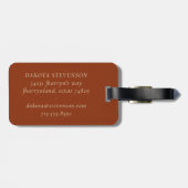 Herbstluxus | Jewel Tone Gold Geometric Marble Gepäckanhänger (Rückseite horizontal)