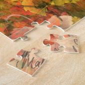 Herbstmädchen Blätter Kunst Zeichnend Abstrakte Ja Puzzle (Seite)