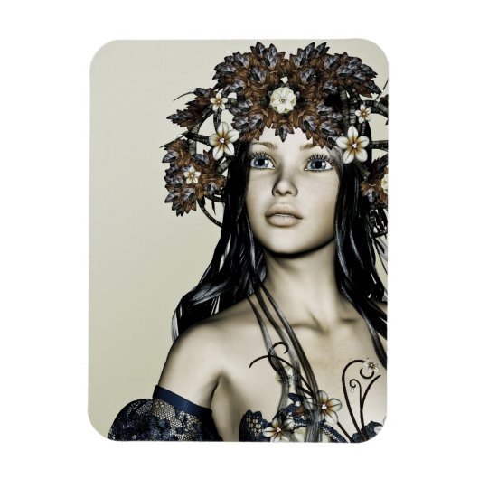 Herbstmädchen Magnet (Vertikal)