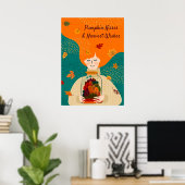 Herbstmädchen mit Baum im Jar, personalisieren Poster (Heimbüro)