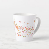 Herbstmädchen mit fliegenden Blätter Milchtasse (Rechte Ecke)