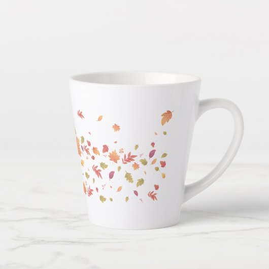 Herbstmädchen mit fliegenden Blätter Milchtasse (Rechts)