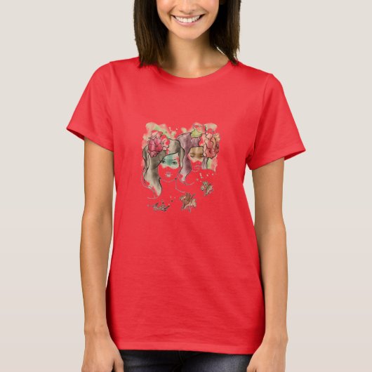 Herbstmädchen - Ringer-Shirt T-Shirt (Vorderseite)