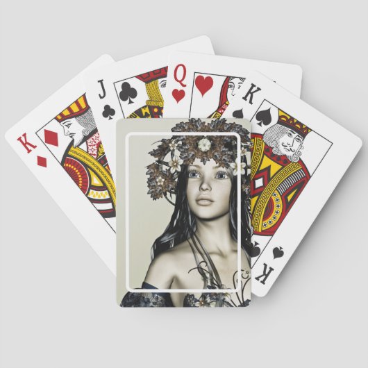 Herbstmädchen Spielkarten (Rückseite)