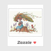 Herbstmädel Aufkleber (Blatt)