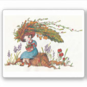 Herbstmädel Aufkleber (Vorderseite)