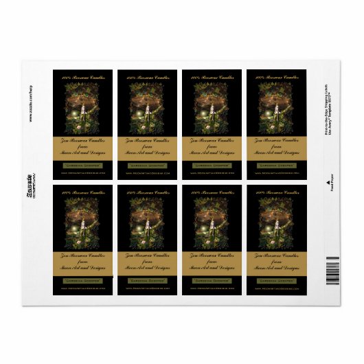 Herbstmagic Fairy Craft oder Wine Labels (Vorne)