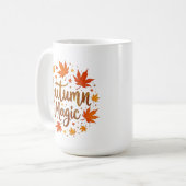 Herbstmagie Glitzer glühen Personalisiert Kaffeetasse (Vorderseite Links)