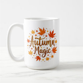 Herbstmagie Glitzer glühen Personalisiert Kaffeetasse