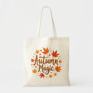 Herbstmagie Herbstblätter Saisonale Typografie Des Tragetasche
