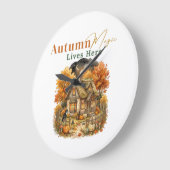 Herbstmagie lebt hier große wanduhr (Winkel)