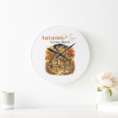 Herbstmagie lebt hier große wanduhr (Zuhause)