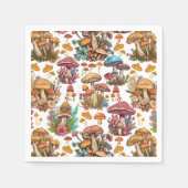 Herbstmagie-Pilzmuster 01 Serviette (Vorderseite)