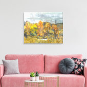 Herbstmalerei Aquarell 300 Leinwanddruck (Insitu (Wohnzimmer))