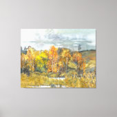 Herbstmalerei Aquarell 300 Leinwanddruck (Vorderseite)