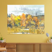 Herbstmalerei Aquarell 300 Leinwanddruck (Insitu (Wohnzimmer))