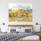 Herbstmalerei Aquarell 300 Leinwanddruck (Insitu (Schlafzimmer))